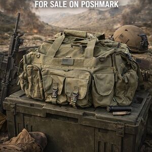 Rugged Olive Duffel Bag for Men